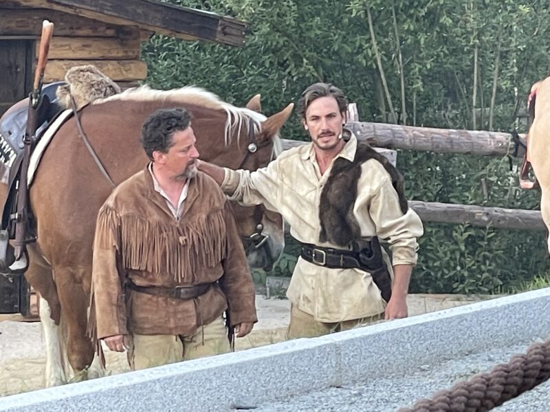 Vater und Sohn: Ulf Gerspacher als Bärenjäger und Alexander Milz als Martin Baumann