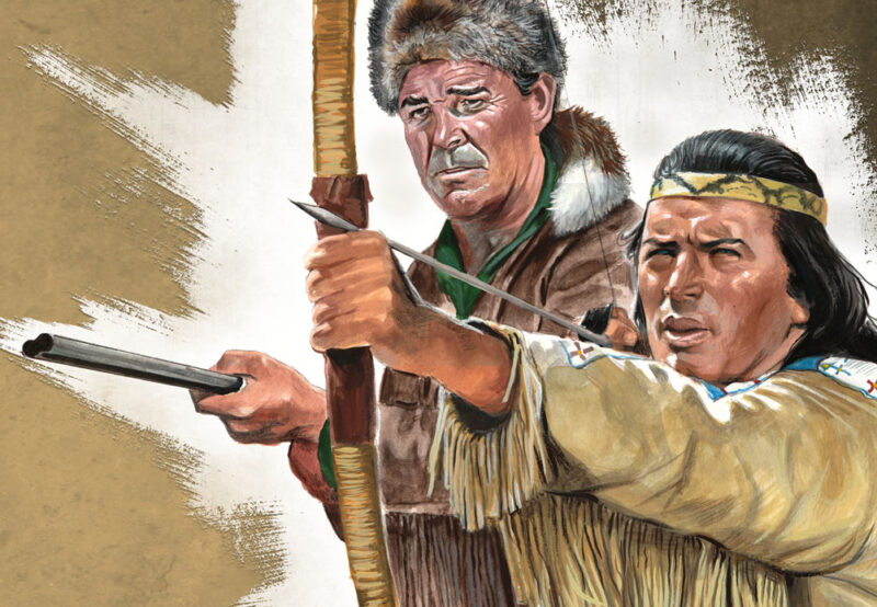 Ausschnitt aus der Cover-Illustration von Adrian Keindorf zur neuen Old-Firehand-Veröffentlichung
