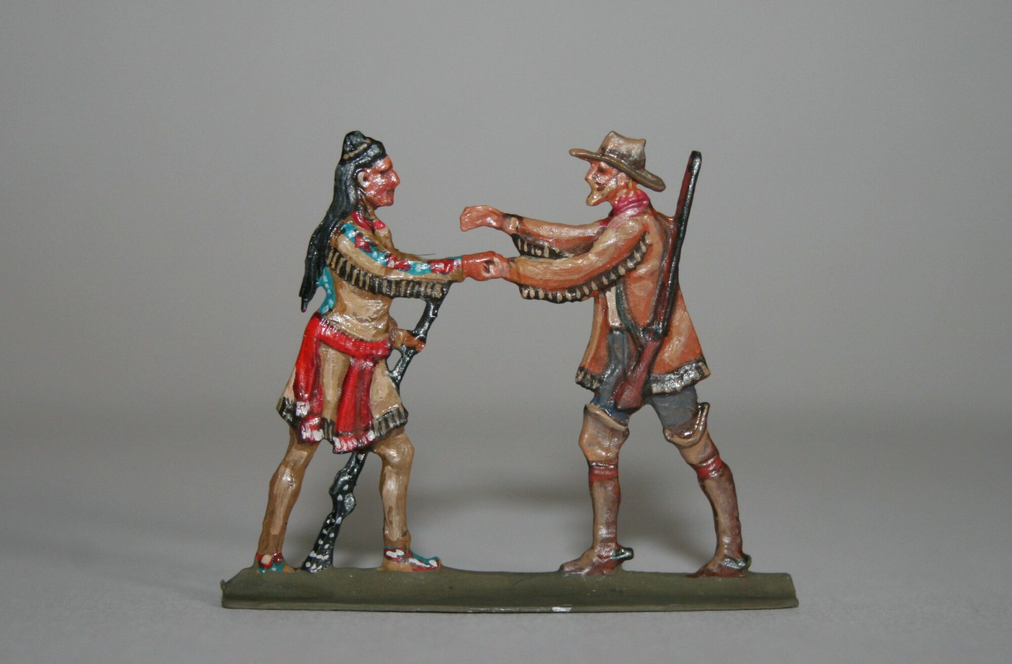 Zinnfiguren Gruppe Winnetou und Old Shatterhand